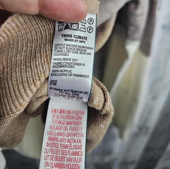 M&S Marks and Spencer Colorblock Sweater 18 - Picture 7 of 8